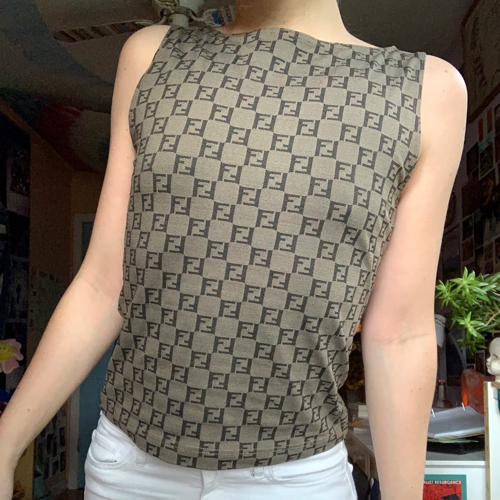 AVAILABLE - Authentic Fendi Mare Monogram Tank Top